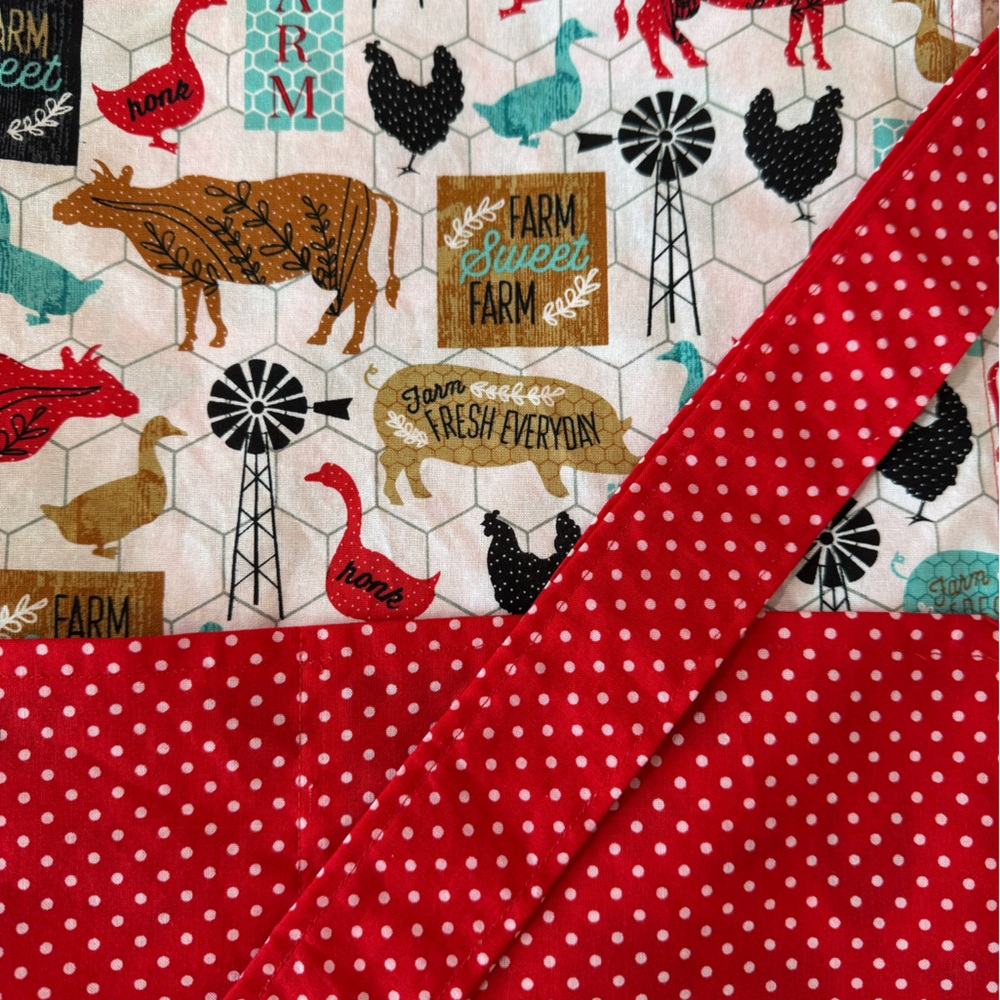 Apron, Farm Life With Red and White Polka Dots